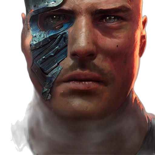 face, mask, robot, creature transparent PNG cut-out