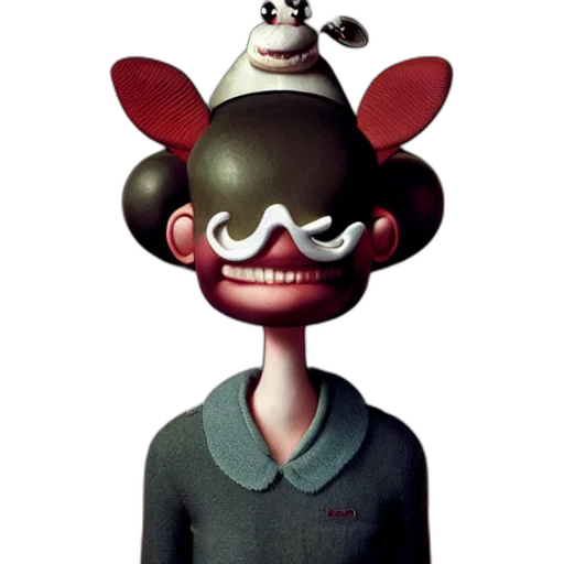 mask, hat, staff, creature transparent PNG cut-out