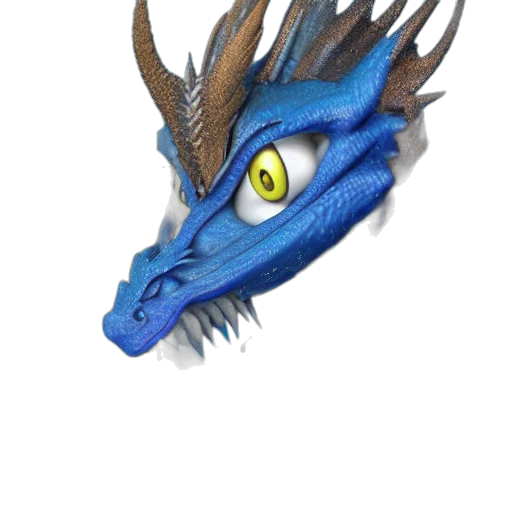 dragon, creature, mask, animal, 3d render, fantasy art, concept art, photorealistic transparent PNG cut-out