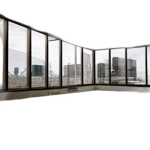 building, furniture, 3d render, photorealistic, concept art, empty, window transparent PNG cut-out