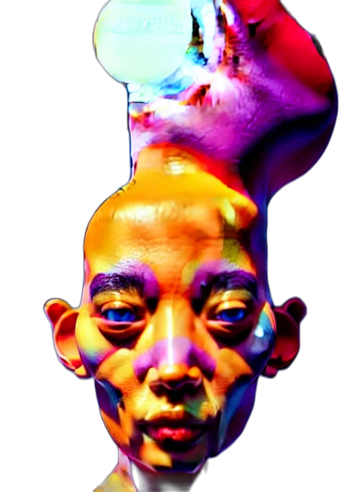 face, mask, creature, umbrella, concept art, watercolor, photorealistic, 3d render transparent PNG cut-out