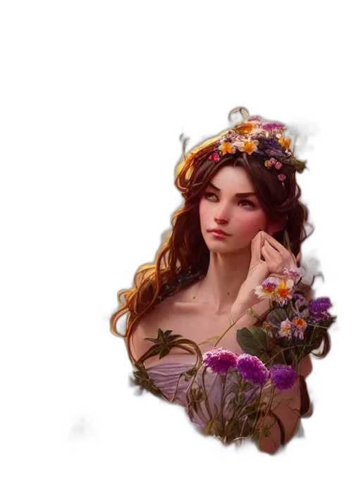 crown, dress, jewelry, flower transparent PNG cut-out