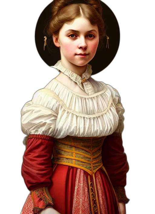 face, dress, staff, crown, photorealistic, oil painting, fantasy art, concept art transparent PNG cut-out