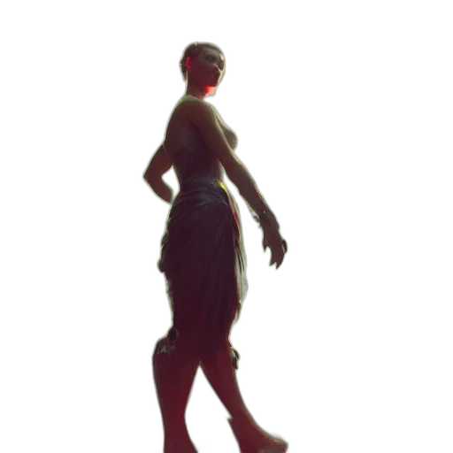 dress, staff, robot, creature, concept art, 3d render, pixel art, photorealistic transparent PNG cut-out