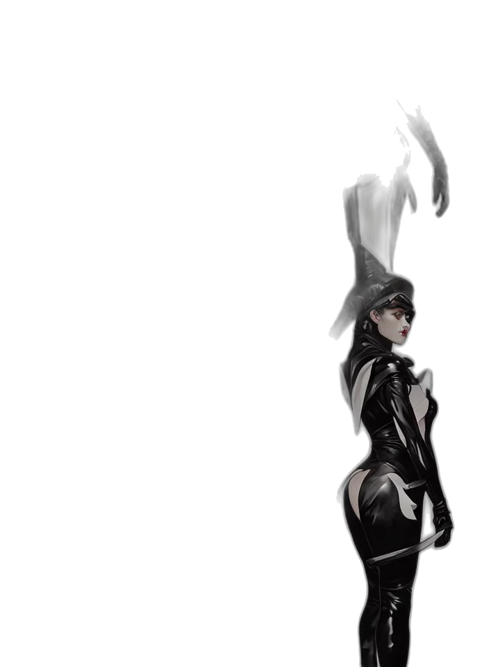 mask, robot, dress, hair transparent PNG cut-out