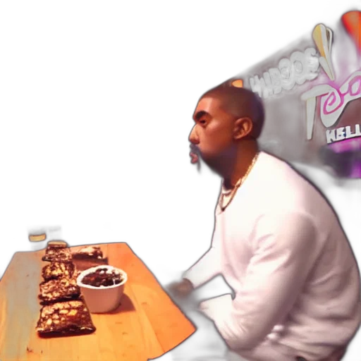 blurry, gopro, footage, kanye, west, eating, taco, bell transparent PNG cut-out