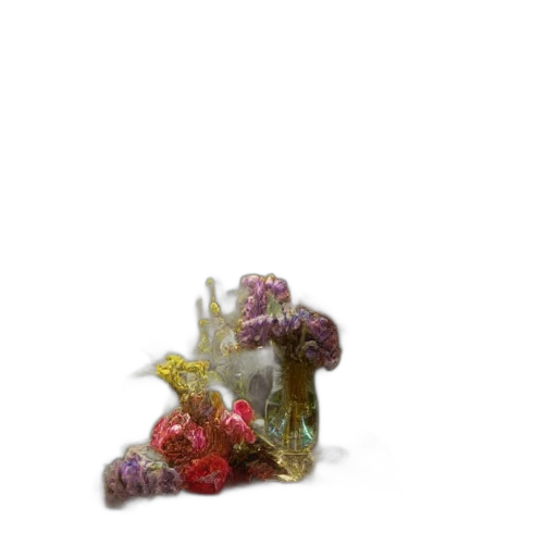 food, jewelry, crown, flower, 3d render, photorealistic, concept art, underwater transparent PNG cut-out