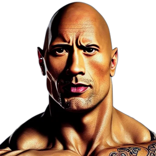 face, animal, photorealistic, comic book art, cartoon, 3d render, dwayne, rock transparent PNG cut-out