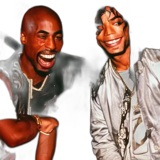 jacket, photorealistic, michael, jackson, smiling, tupac transparent PNG cut-out