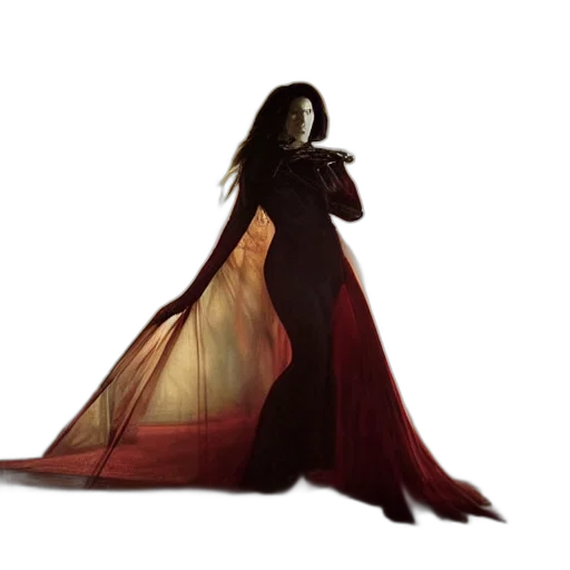 dress, concept art, fantasy art, pixel art, 3d render, fire, dark, red transparent PNG cut-out