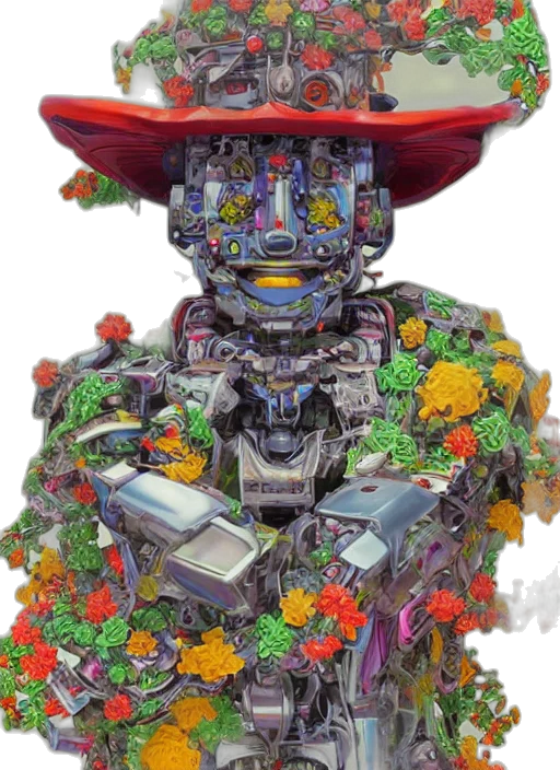 robot, face, crown, mask, concept art, pixel art, fantasy art, 3d render transparent PNG cut-out