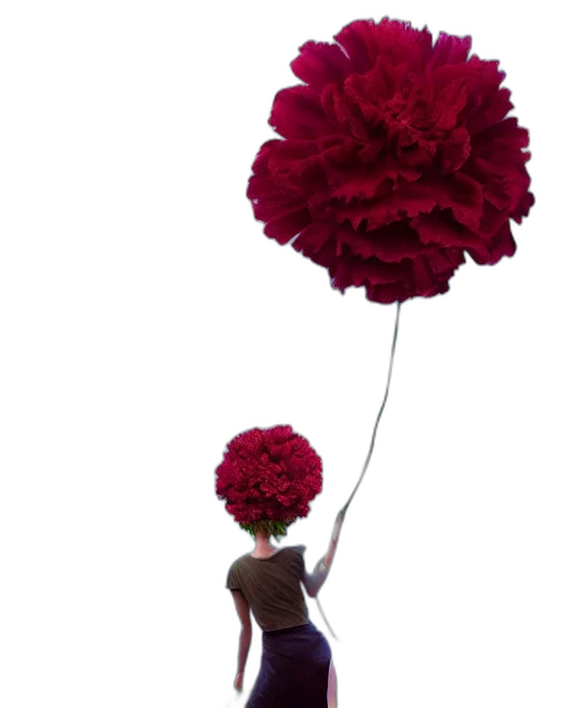 flower, umbrella, crown, staff transparent PNG cut-out