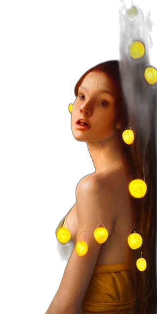 dress, jewelry, crown, face, photorealistic, oil painting, fantasy art, 3d render transparent PNG cut-out