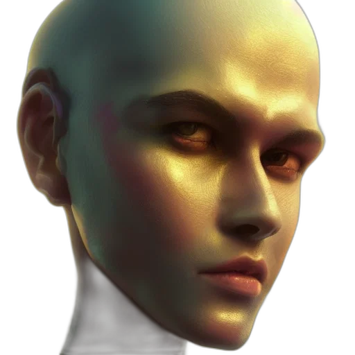 face, robot, mask, creature, 3d render, concept art, photorealistic, cyberpunk transparent PNG cut-out