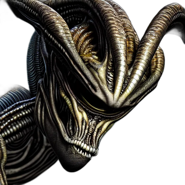 creature, dragon, animal, mask, concept art, 3d render, outer space, alien transparent PNG cut-out
