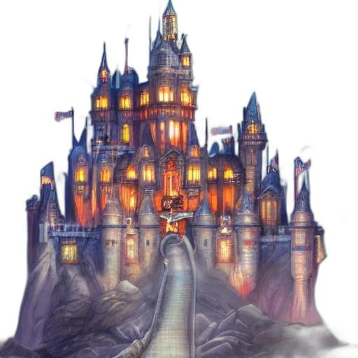 building, crown, concept art, fantasy art transparent PNG cut-out