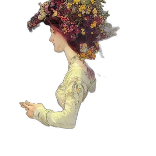 crown, hat, staff, flower transparent PNG cut-out