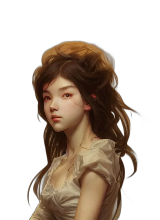 hair, face, crown, dress transparent PNG cut-out
