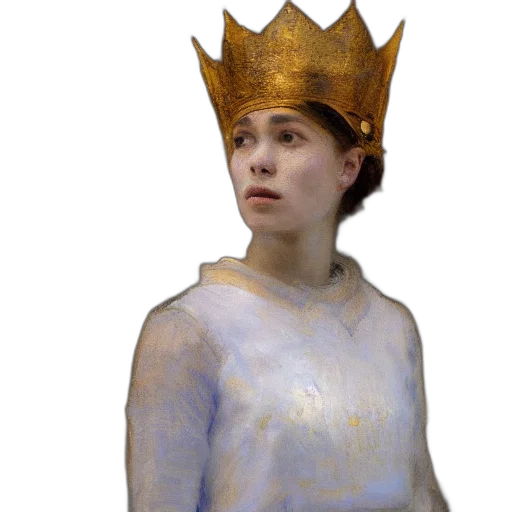 crown, dress, jewelry, face transparent PNG cut-out