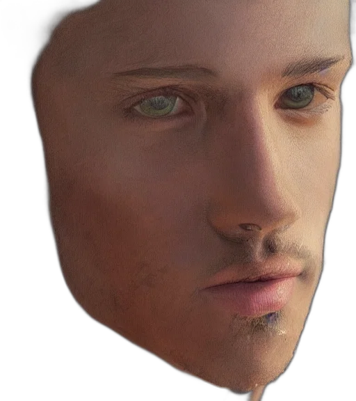 face, mask, robot, crown, photorealistic, 3d render, concept art, fantasy art transparent PNG cut-out