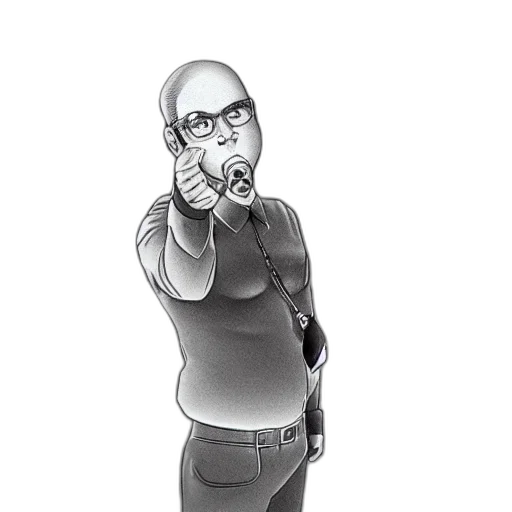 staff, jacket, weapon, cartoon, photorealistic, concept art, comic book art, banana transparent PNG cut-out