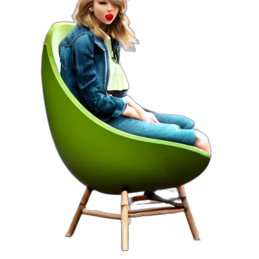 furniture, jacket, 3d render, concept art, photorealistic, cartoon, neon lights, green transparent PNG cut-out