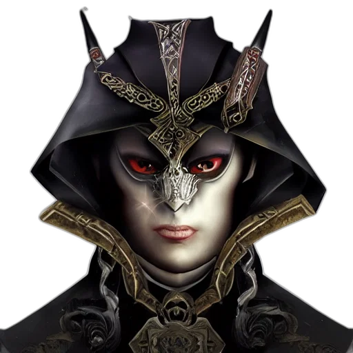 mask, face, hat, crown, fantasy art, concept art, photorealistic, pixel art transparent PNG cut-out