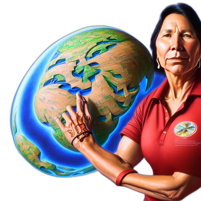 photorealistic, epic, portrait, slightly, muscular, indigenous, visionary, sheila transparent PNG cut-out
