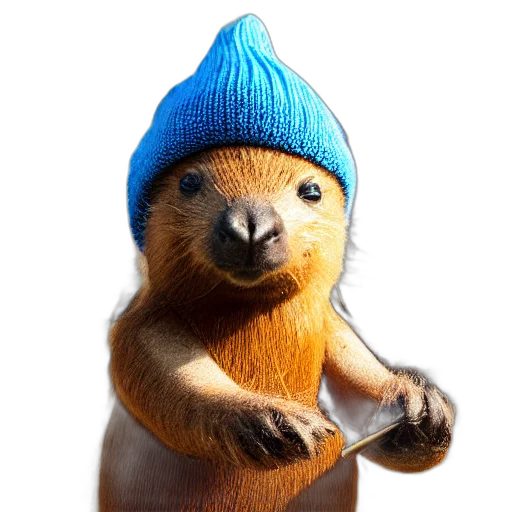 hat, animal, staff, creature transparent PNG cut-out