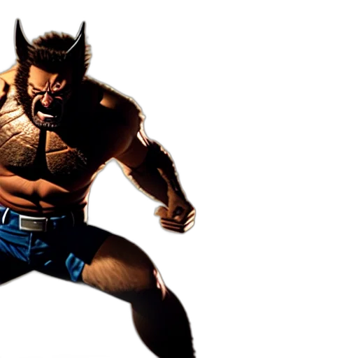 comic book art, concept art, portrait, wolverine transparent PNG cut-out