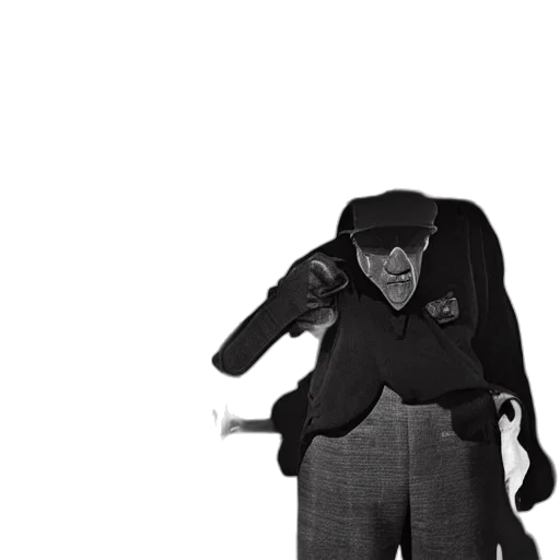 jacket, staff, mask, creature transparent PNG cut-out