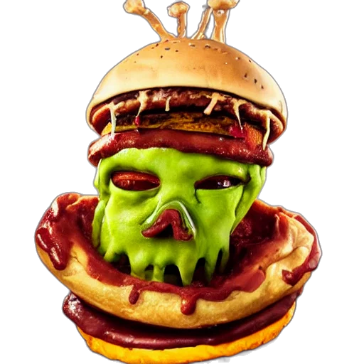 food, crown, face, creature transparent PNG cut-out