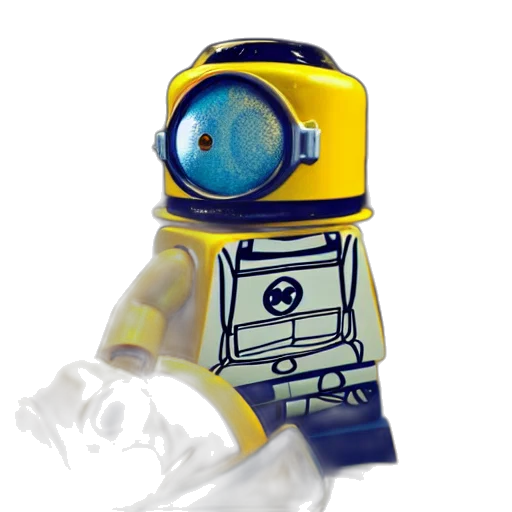 robot, mask, staff, 3d render, concept art, pixel art, outer space, lego transparent PNG cut-out
