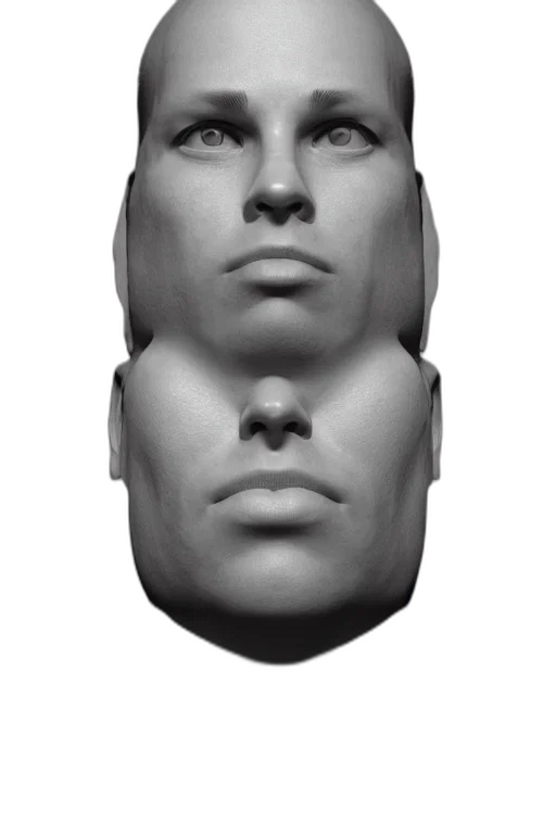 face, mask, crown, robot, 3d render, photorealistic, concept art, cyberpunk transparent PNG cut-out