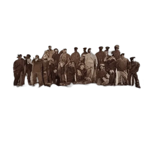staff, furniture, 3d render, concept art, earth tones, diverse, group, alienated transparent PNG cut-out