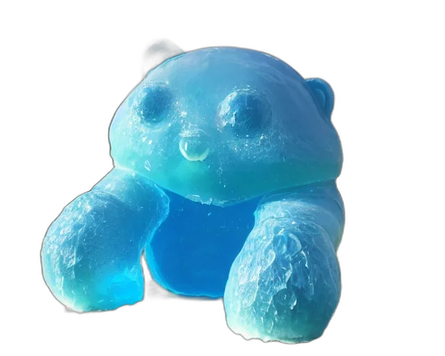 creature, food, face, animal, 3d render, vaporwave, concept art, photorealistic transparent PNG cut-out
