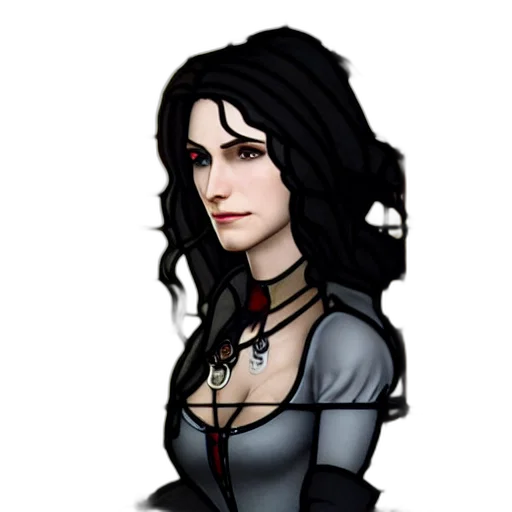 dress, staff, fantasy art, pixel art, concept art, cartoon, dark, monochrome transparent PNG cut-out