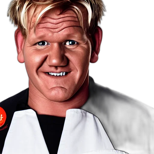 photorealistic, cartoon, comic book art, portrait, chef, gordon, ramsay, ram transparent PNG cut-out