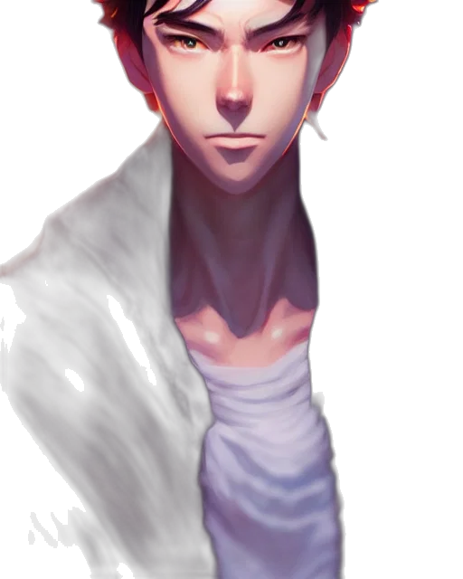 face, staff, creature, mask, watercolor, concept art, photorealistic, anime transparent PNG cut-out