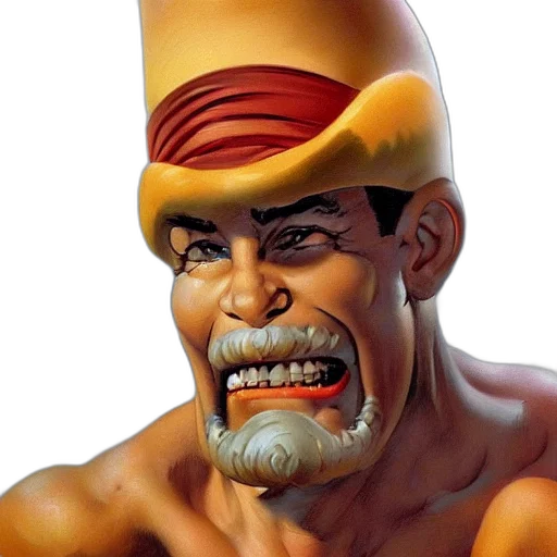 face, hat, mask, staff transparent PNG cut-out