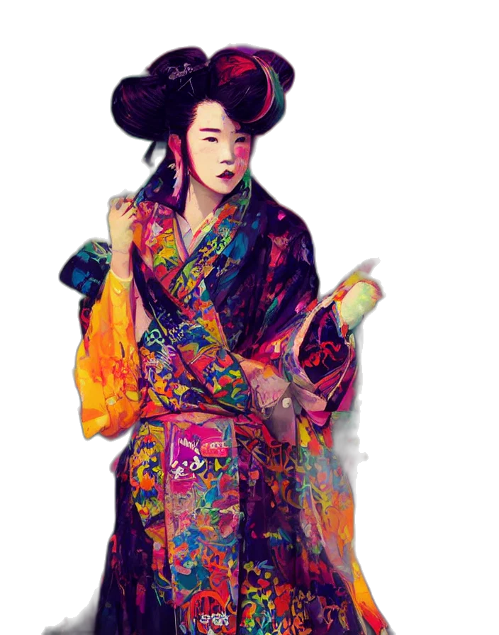 dress, staff, umbrella, photorealistic transparent PNG cut-out