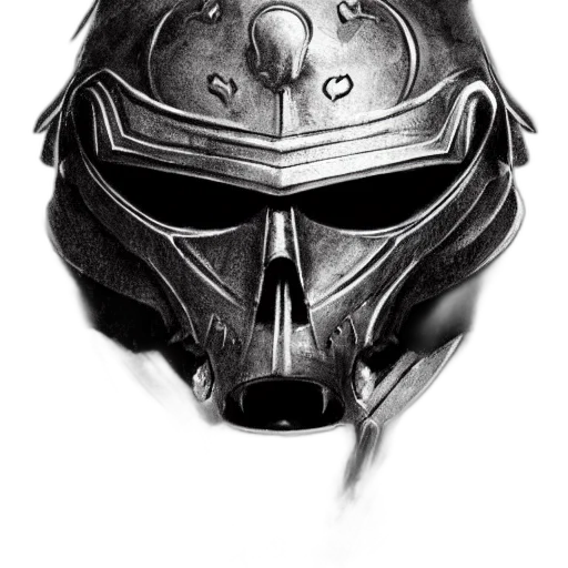 mask, face, robot, weapon, concept art, comic book art, pencil sketch, photorealistic transparent PNG cut-out