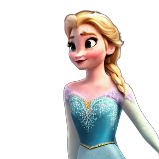 dress, crown, face, 3d render transparent PNG cut-out