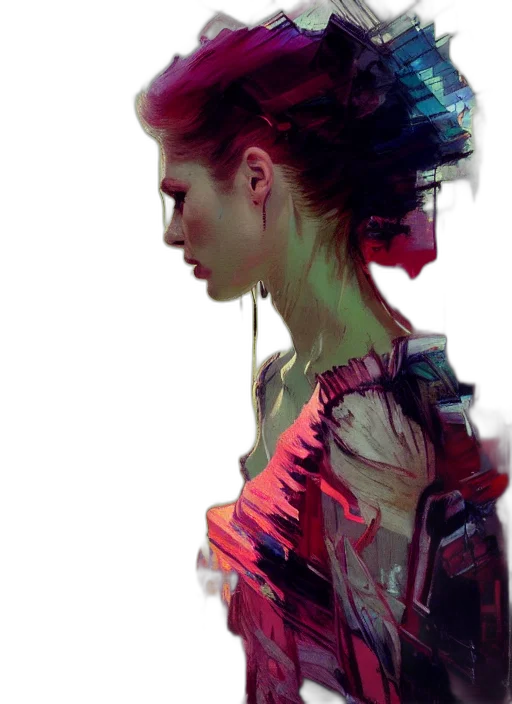 dress, face, jacket, hair transparent PNG cut-out