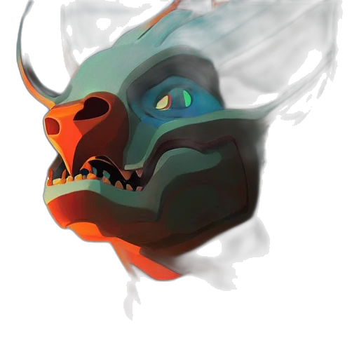 mask, dragon, face, creature transparent PNG cut-out