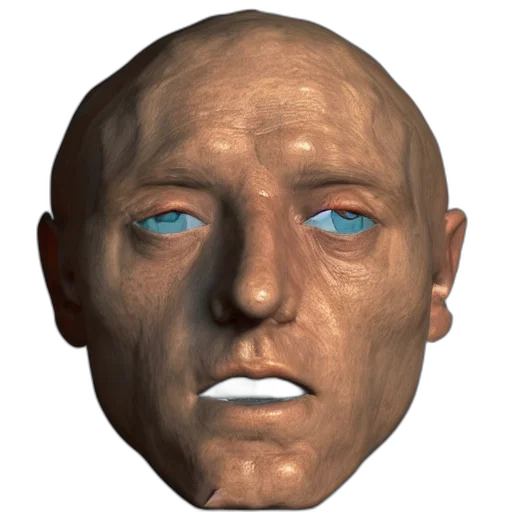 face, mask, robot, creature, 3d render, photorealistic, concept art, cyberpunk transparent PNG cut-out