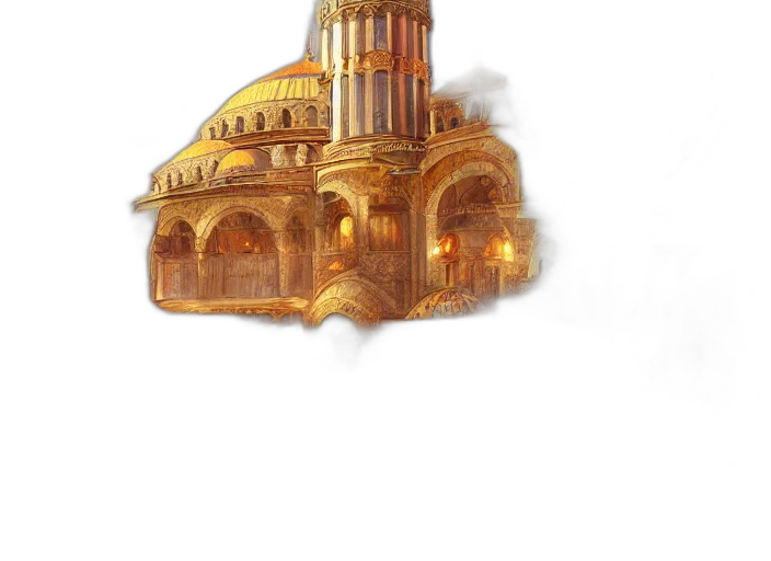 crown, building, hat, furniture, concept art, watercolor, 3d render, fantasy art transparent PNG cut-out