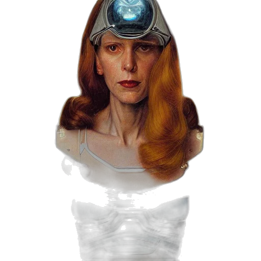 robot, face, staff, mask, concept art, fantasy art, comic book art, photorealistic transparent PNG cut-out