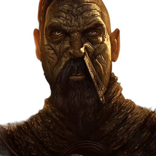 face, mask, staff, creature, fantasy art, concept art, photorealistic, 3d render transparent PNG cut-out