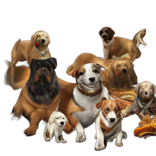 animal, food, staff, photorealistic transparent PNG cut-out
